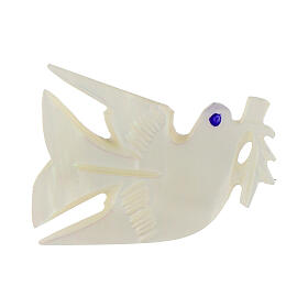 Mother of pearl brooch with dove