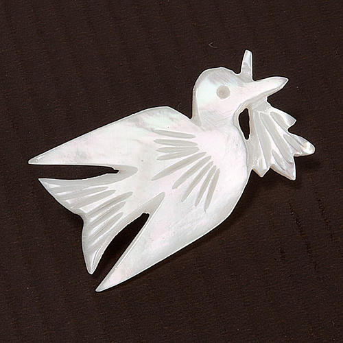 Mother of pearl brooch with dove 3