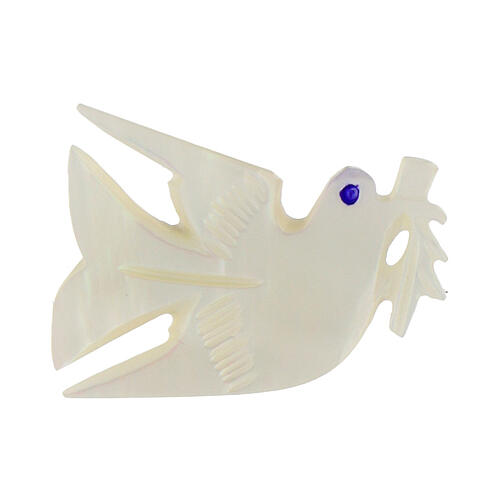 Mother of pearl brooch with dove 1