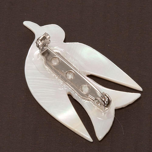 Mother of pearl pin with dove 2