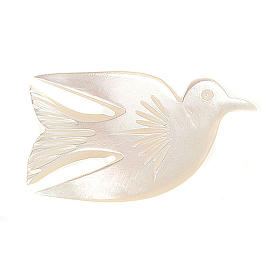 Broche en nacre, colombe