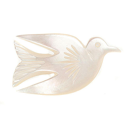 Mother of pearl pin with dove 1