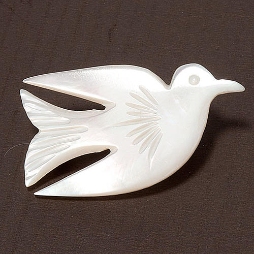 Mother of pearl pin with dove 3