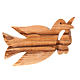 Olive wood brooch with dove s1