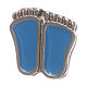 Foot-shaped brooch with light blue enamel s3