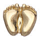 Foot-shaped brooch with golden enamel s3