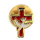 Communion broach with dove and red cross s1