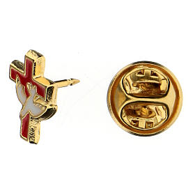 Pin dove and red cross Communion