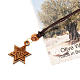 Star of David pendant olive wood s2