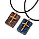 Ceramic pendant with cross, square s1