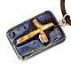 Ceramic pendant with cross, square s2