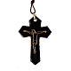 Pendant with pointed cross in leather with cord s1