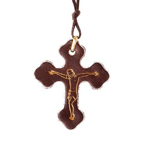 Pendant with trefoil cross and cord 1