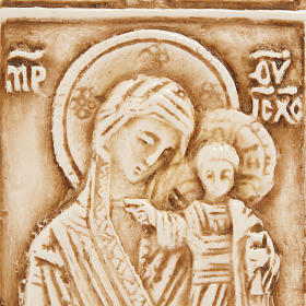 Medaille Gottesmutter mit Kind aus Stein Bethleem