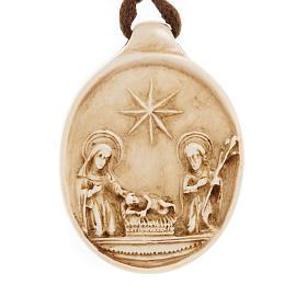 Medalla ovalada de piedra Natividad Belén
