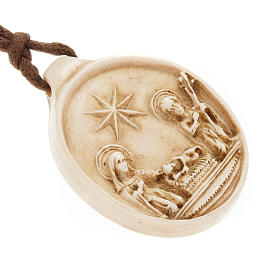 Medalla ovalada de piedra Natividad Belén