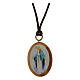 Pendentif ovale bois d'olivier Vierge du Ferruzzi s1