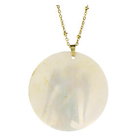 Pendant Guardian Angel natural mother-of-pearl