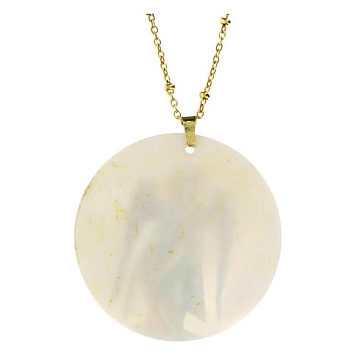 Pendant Guardian Angel natural mother-of-pearl 2