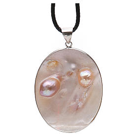 Pendenti vari: Ciondolo madreperla naturale Sono con te e nessuno contro