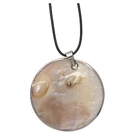 Pendenti vari: Ciondolo madreperla naturale Sacra Famiglia