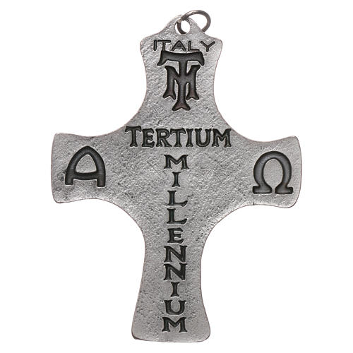 Confirmation pendant with dove and fish 9 cm in metal 2