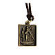 Way of the Cross pendant, Second Station, brass alloy s2