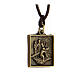 Way of the Cross pendant, Third Station, brass alloy s2