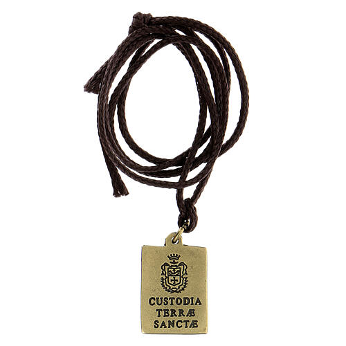 Via Crucis Third Station pendant necklace brass-plated 3