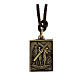 Way of the Cross pendant, Fifth Station, brass alloy s1