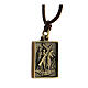 Way of the Cross pendant, Fifth Station, brass alloy s7