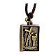 Way of the Cross pendant, Sixth Station, brass alloy s2