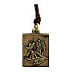 Way of the Cross pendant, Seventh Station, brass alloy s1
