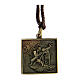 Way of the Cross pendant, Ninth Station, brass alloy s1