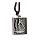 Second station medal, Way of the Cross, silver alloy s2