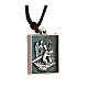 Third station medal, Way of the Cross, silver alloy s2