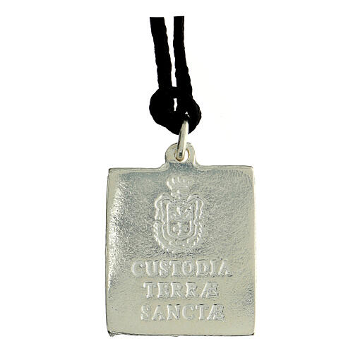 Fourth station medal, Way of the Cross, silver alloy 3