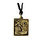 Via Crucis brass-plated alloy pendant Fourth Station Jesus meets Mary s2