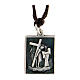 Sixth station medal, Way of the Cross, silver alloy s1