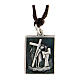 Pendente Via Crucis Sesta Stazione Veronica Via Dolorosa lega argentata s1