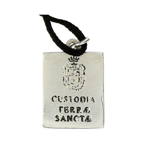 Seventh station medal, Way of the Cross, silver alloy 3
