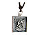Seventh station medal, Way of the Cross, silver alloy s2