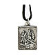 Seventh station medal, Way of the Cross, silver alloy s1