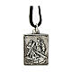 Collier avec pendentif Chemin de Croix Septième Station alliage finition argent s1