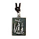 Eighth htstation medal, Way of the Cross, silver alloy s1