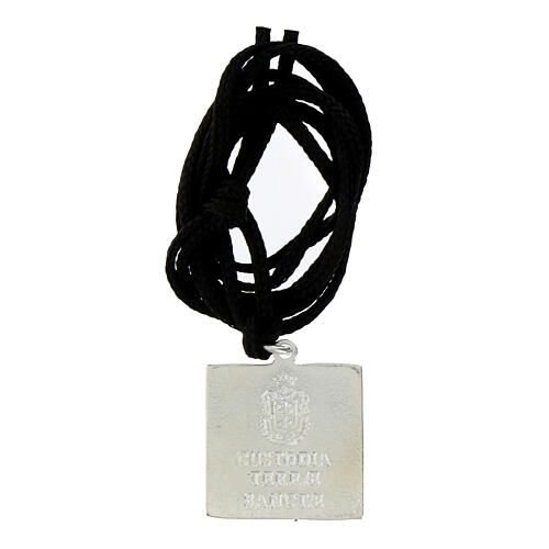 Ninth station medal, Way of the Cross, silver alloy 3