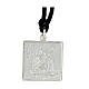 Ninth station medal, Way of the Cross, silver alloy s1