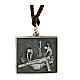 Via Crucis pendant in silver alloy Eleventh Station nailed to cross s1