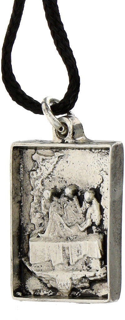 Fourteenth station medal, Way of the Cross, silver alloy 4