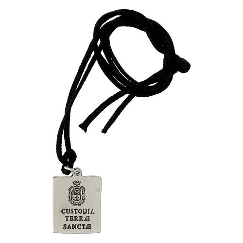 Pendente Via Crucis Quattordicesima Stazione sepoltura Via Dolorosa lega argentata 5